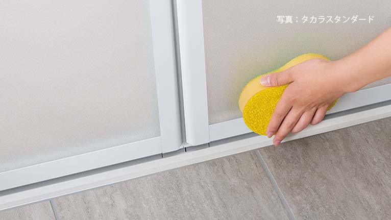 お手入れ簡単な浴室のドア!